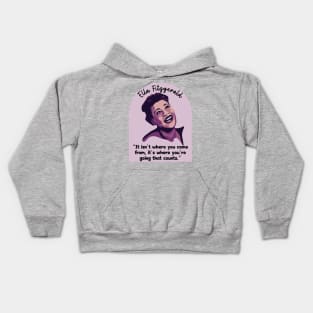 Ella Fitzgerald Portrait and Quote Kids Hoodie